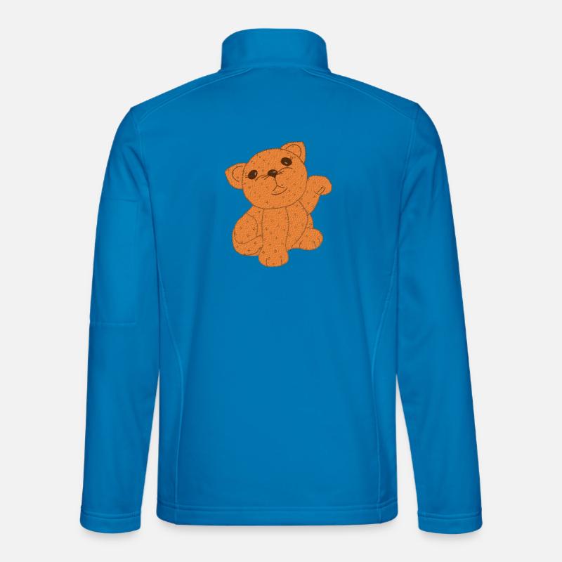 Orange Winkekatze - Unisex Softshelljacke - Lichtblau
