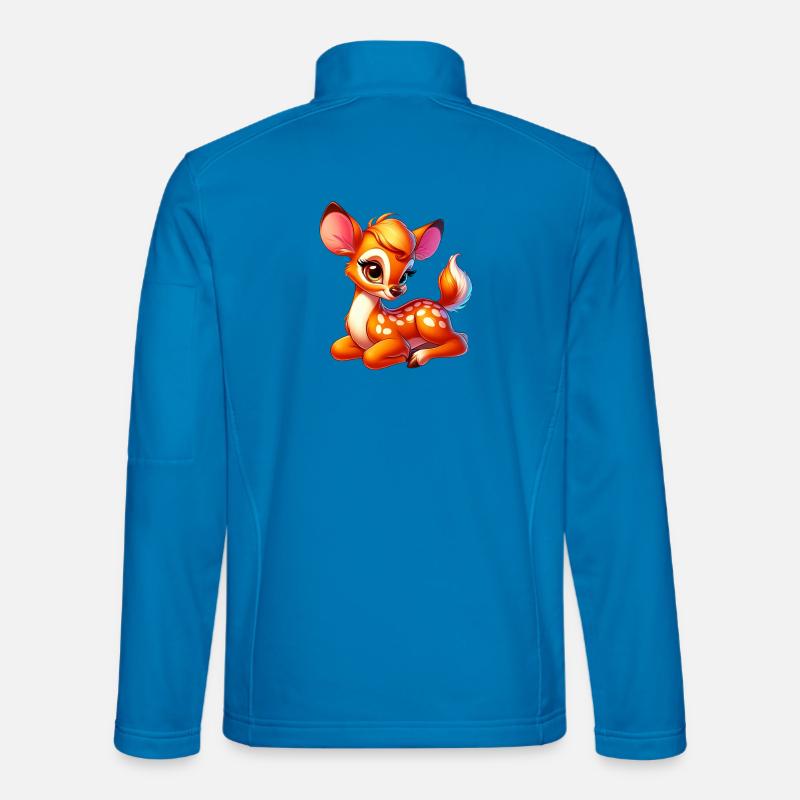 Rehbraun - Unisex Softshelljacke - Lichtblau