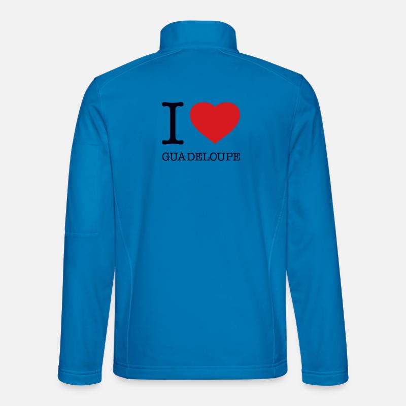 I LOVE GUADELOUPE - Unisex Softshell Jacket - light blue