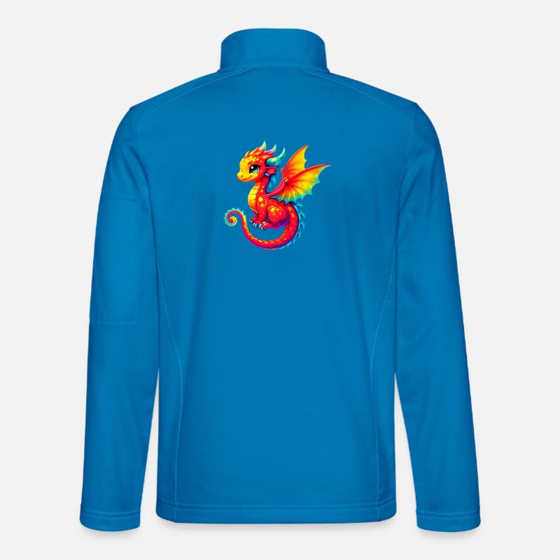 Drache - Unisex Softshelljacke - Lichtblau