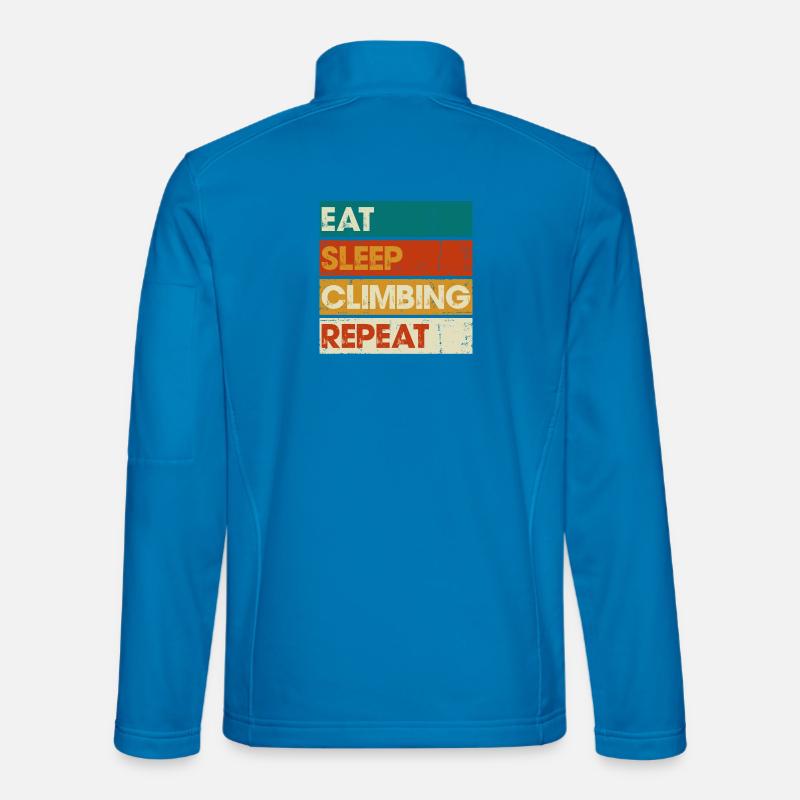 Eat Sleep Climb Repeat - Unisex Softshell Jacket - light blue