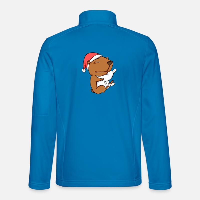Capybara Capybara Capybaras Christmas - Unisex Softshell Jacket - light blue