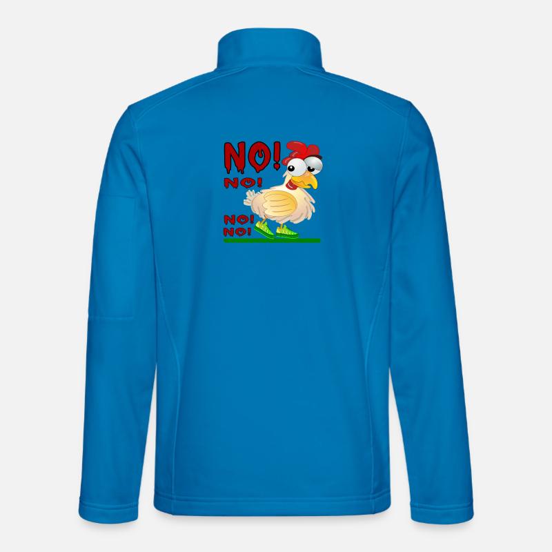 ANSWER NO - CHICKEN COOP - Unisex Softshell Jacket - light blue