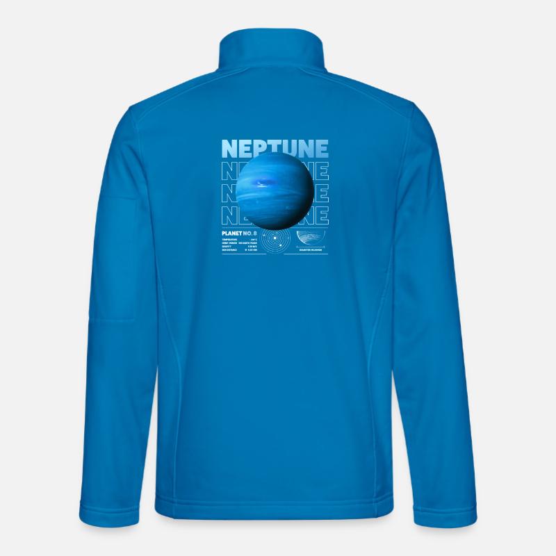 Neptun details - Unisex Softshelljacke - Lichtblau