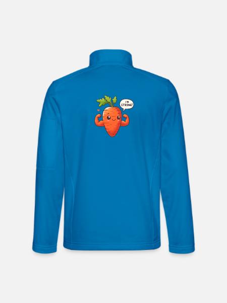 Kawaii-Karottenmuskel - Unisex Softshelljacke - Lichtblau