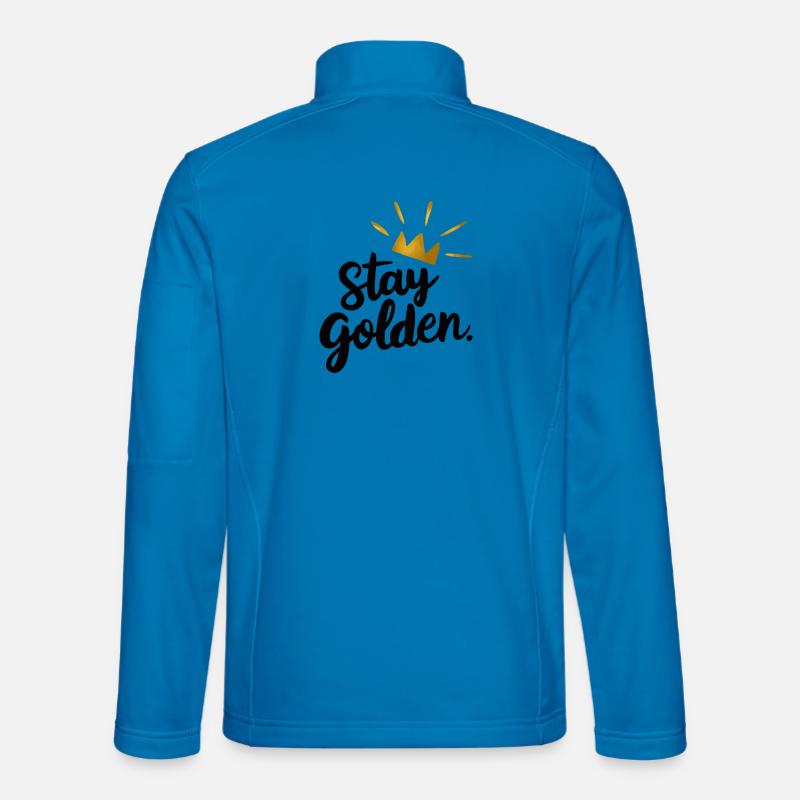 Bleib golden Motivation - Unisex Softshelljacke - Lichtblau