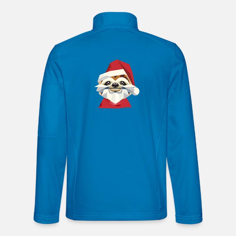 Fröhliches Weihnachtsfaultier im modernen Design - Unisex Softshelljacke - Lichtblau