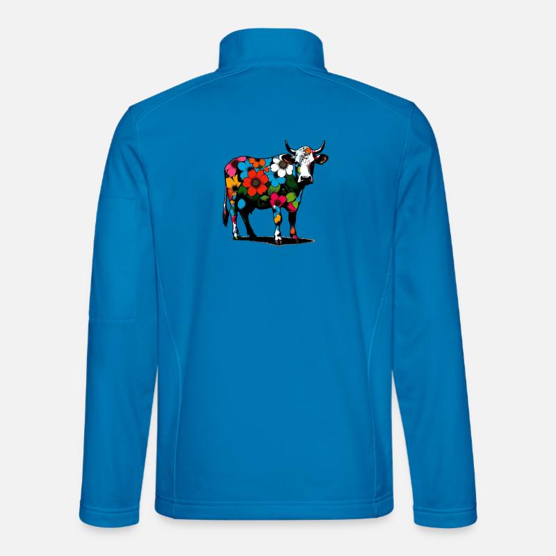 Kuh - Unisex Softshelljacke - Lichtblau