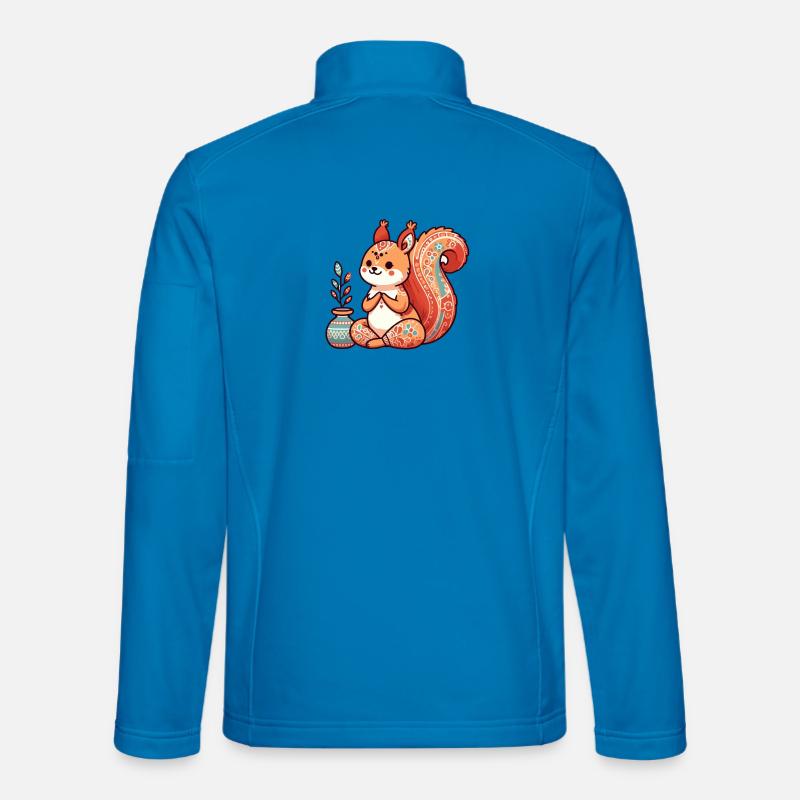 Eichhörnchen-Yoga - Unisex Softshelljacke - Lichtblau
