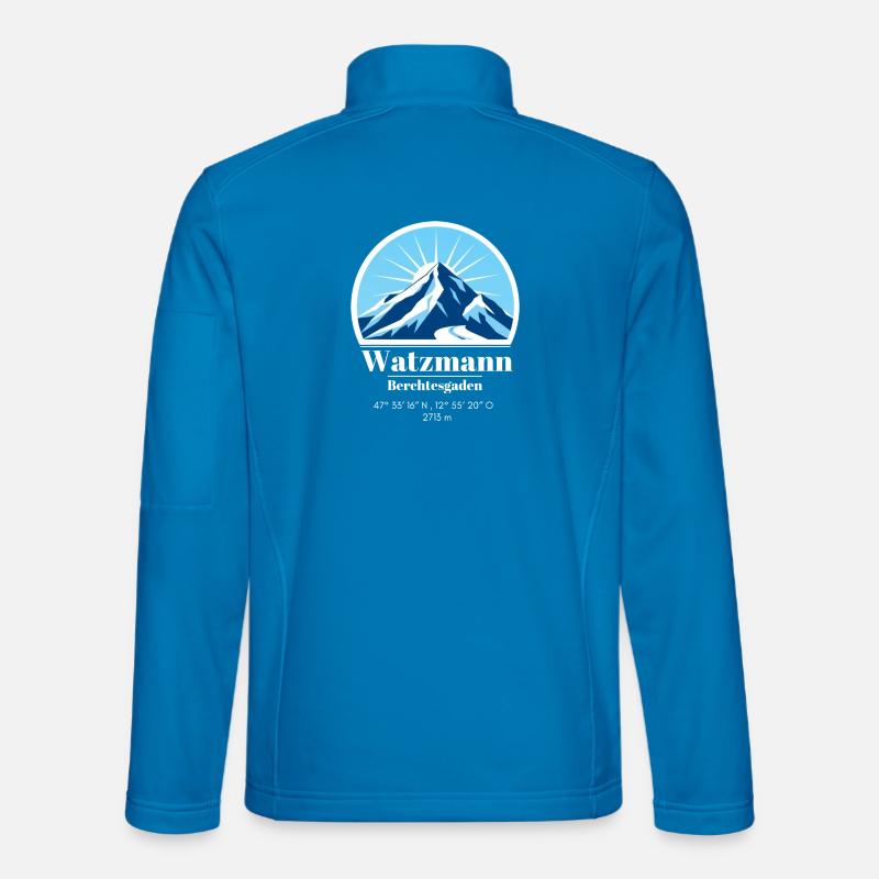 Watzmann Berchtesgaden Ski Winter Mountain - Unisex Softshell Jacket - light blue