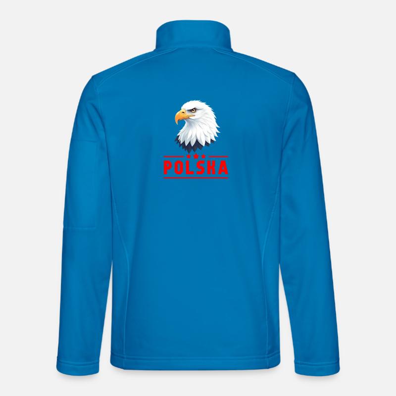 POLEN Adler rote Buchstaben - Unisex Softshelljacke - Lichtblau