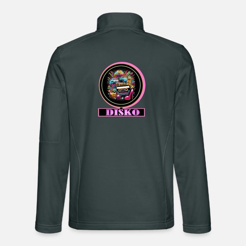 Disco Retro Cassette Neon Gloss Unisex Softshell Jacket