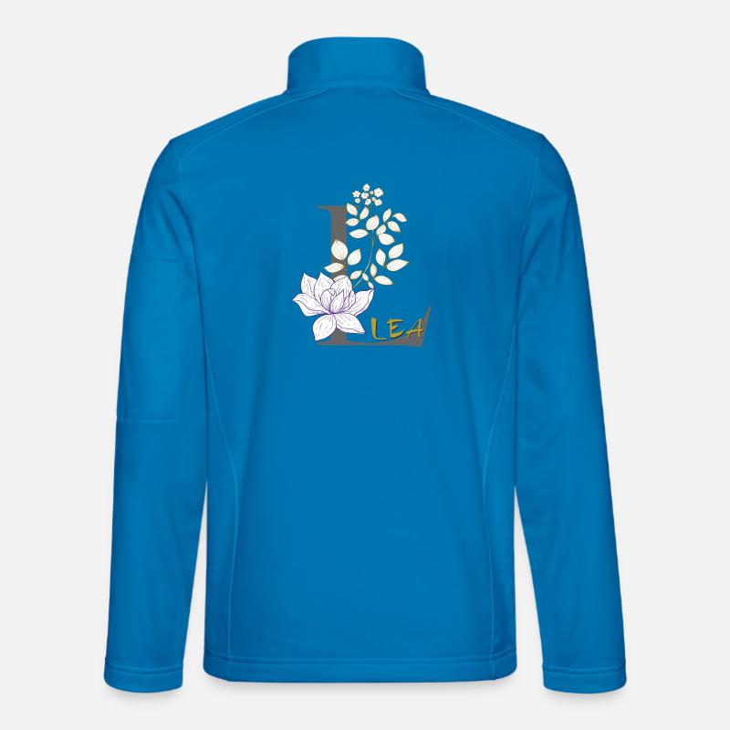 Lettre L Initiale Lea - Veste en tissu softshell Unisexe - bleu clair