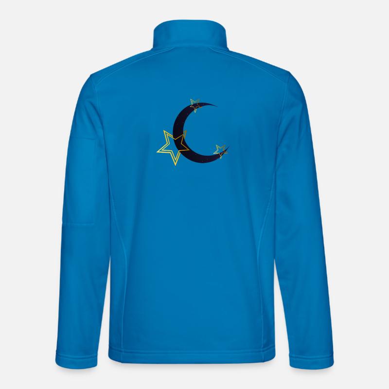 Sternenmuster, coole tees, Mondsichel - Unisex Softshelljacke - Lichtblau