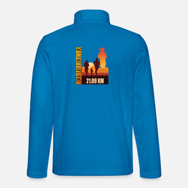 21.09 KM - Halbmarathon - Unisex Softshelljacke - Lichtblau
