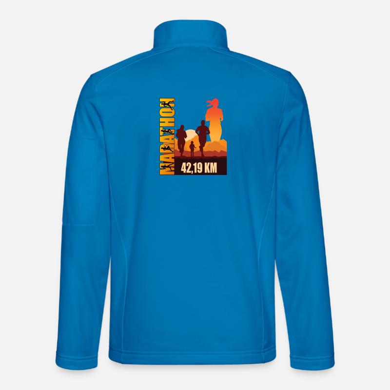 42.19 KM - Marathon - Unisex Softshelljacke - Lichtblau