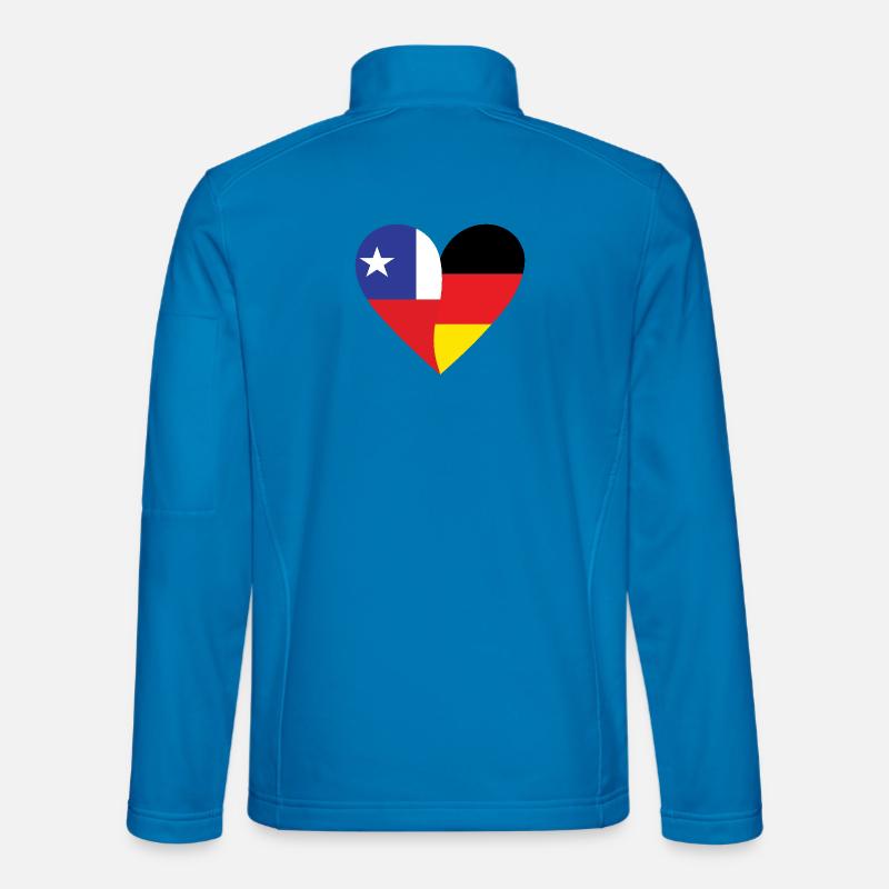 Chile Germany Heart - Unisex Softshelljacke - Lichtblau