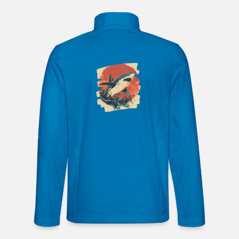 Shark Retro - Unisex Softshell Jacket - light blue