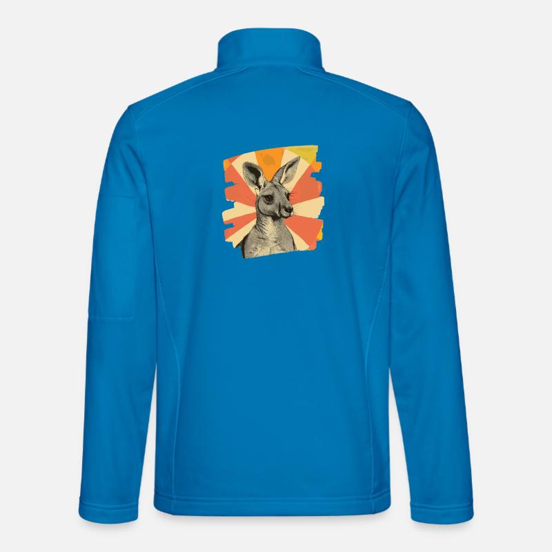 Känguru Retro - Unisex Softshelljacke - Lichtblau