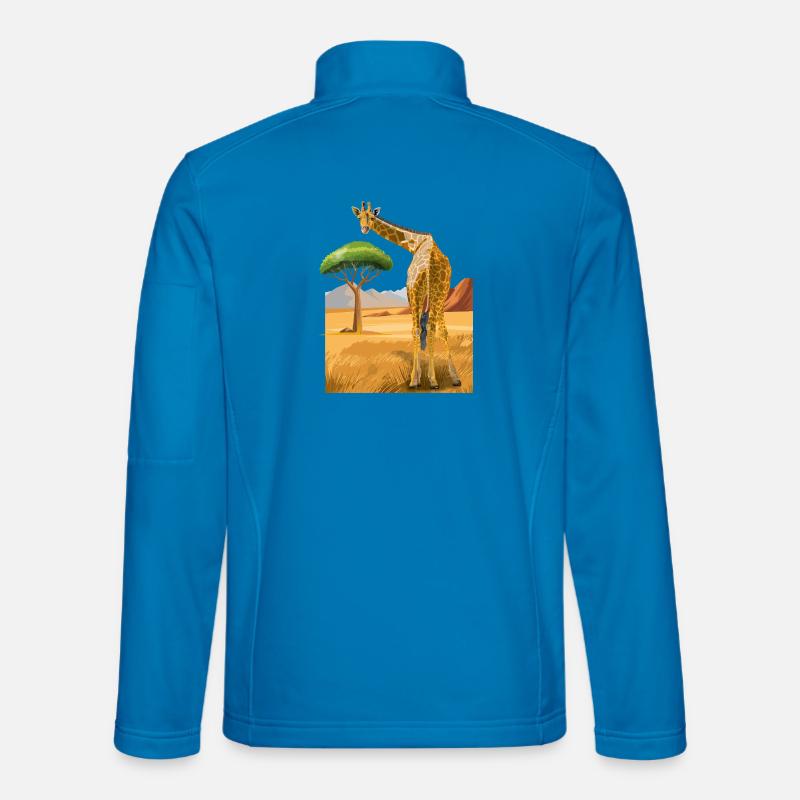 Giraffe looks friendly - Unisex Softshell Jacket - light blue