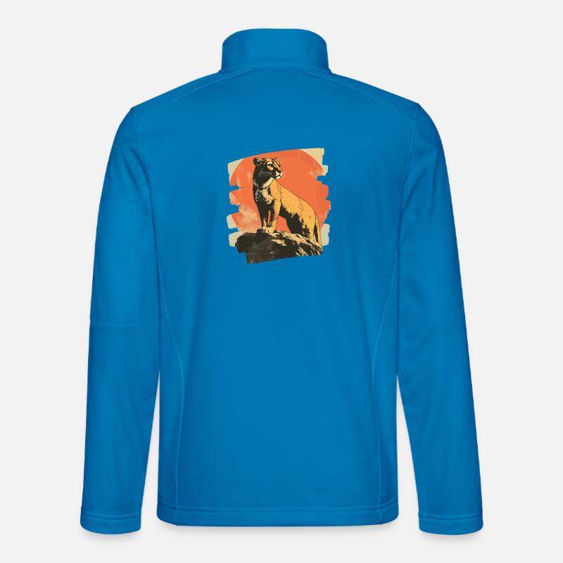 Lion from mountain Retro - Unisex Softshelljacke - Lichtblau