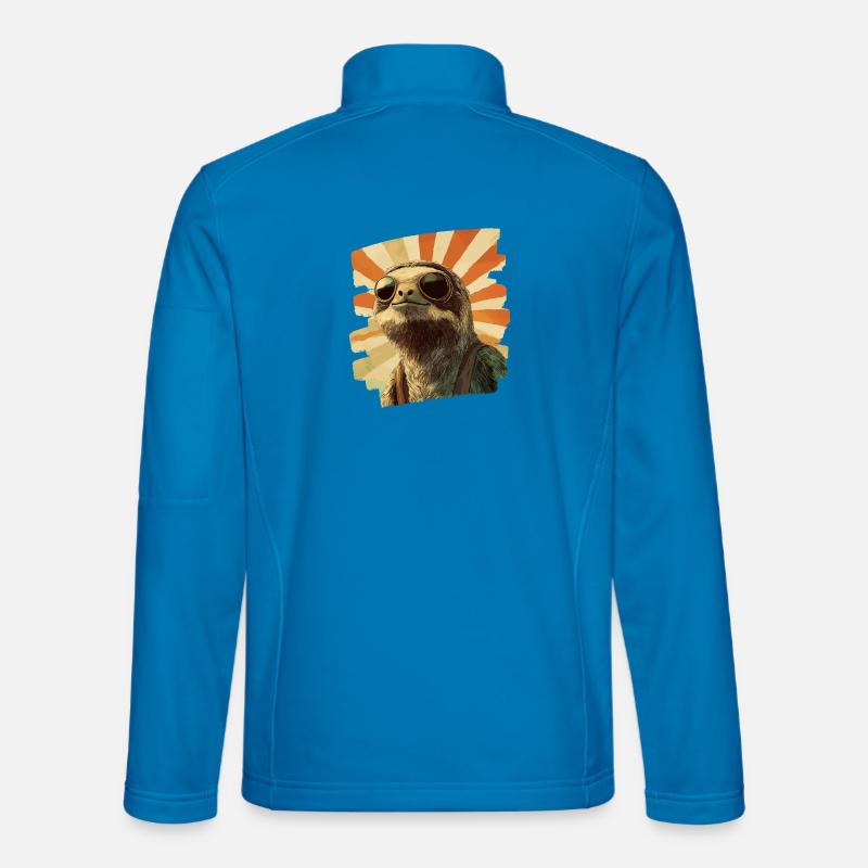 Faultier Retro - Unisex Softshelljacke - Lichtblau