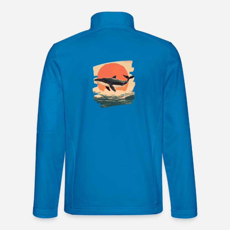 Wal Retro - Unisex Softshelljacke - Lichtblau
