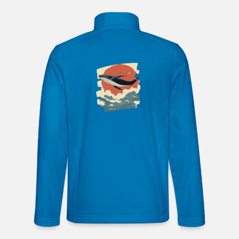 Whale Retro - Unisex Softshell Jacket - light blue