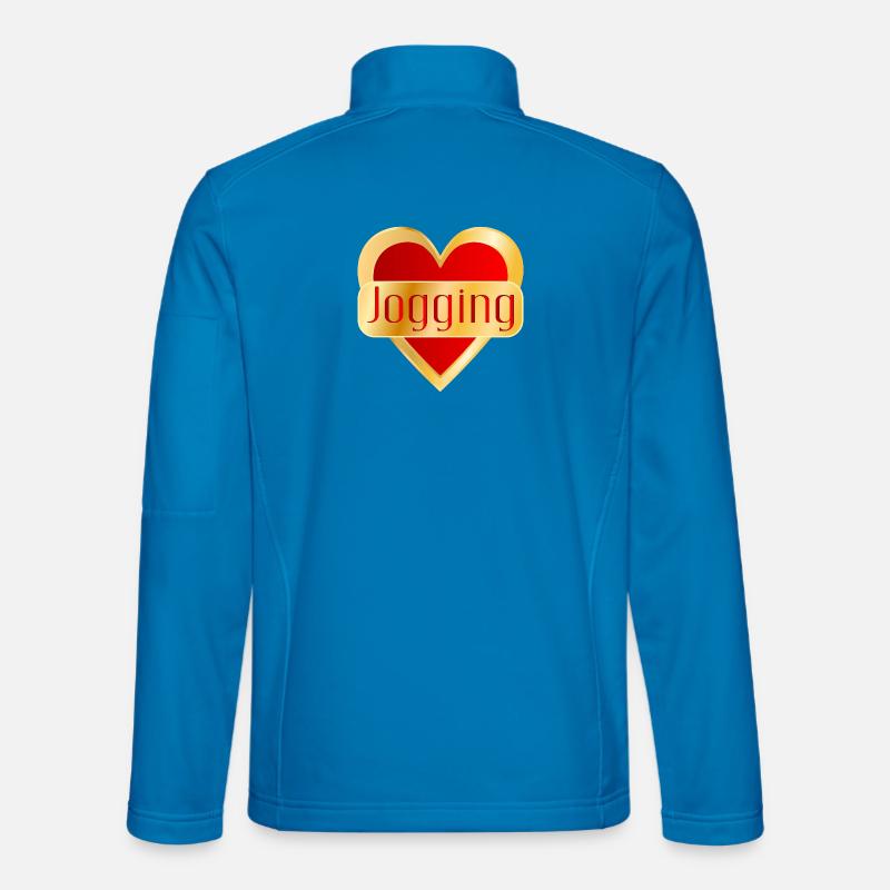 RUNNING JOGGING HEART - Unisex Softshell Jacket - light blue