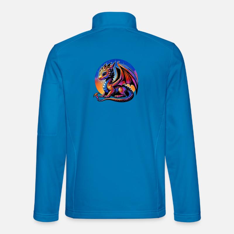 Drache - Unisex Softshelljacke - Lichtblau