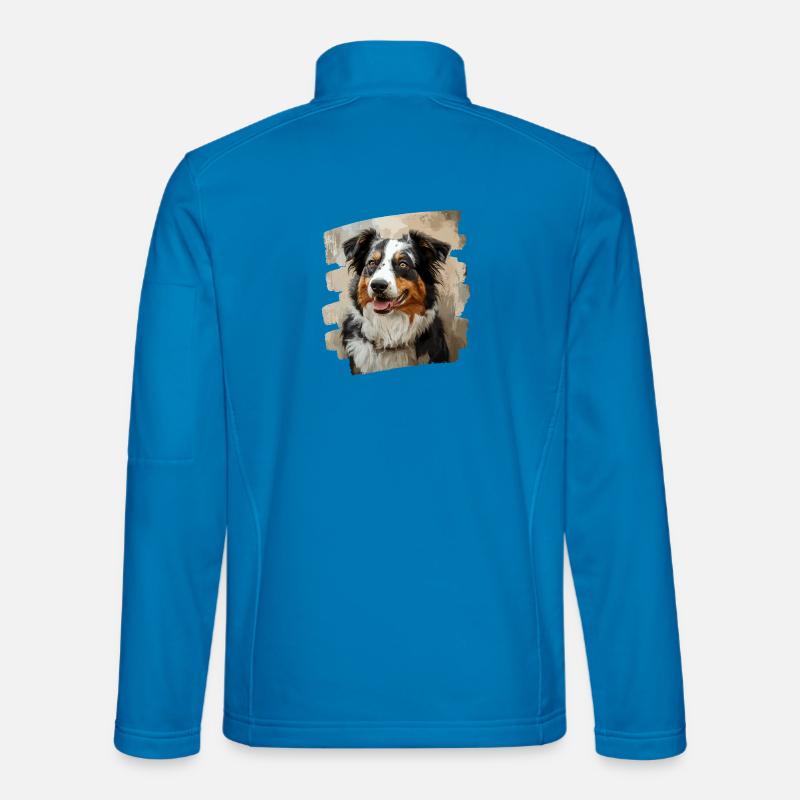 Australian Shepherd - Unisex Softshell Jacket - light blue