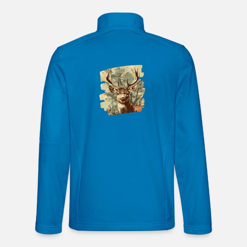 Deer with antlers - Unisex Softshell Jacket - light blue
