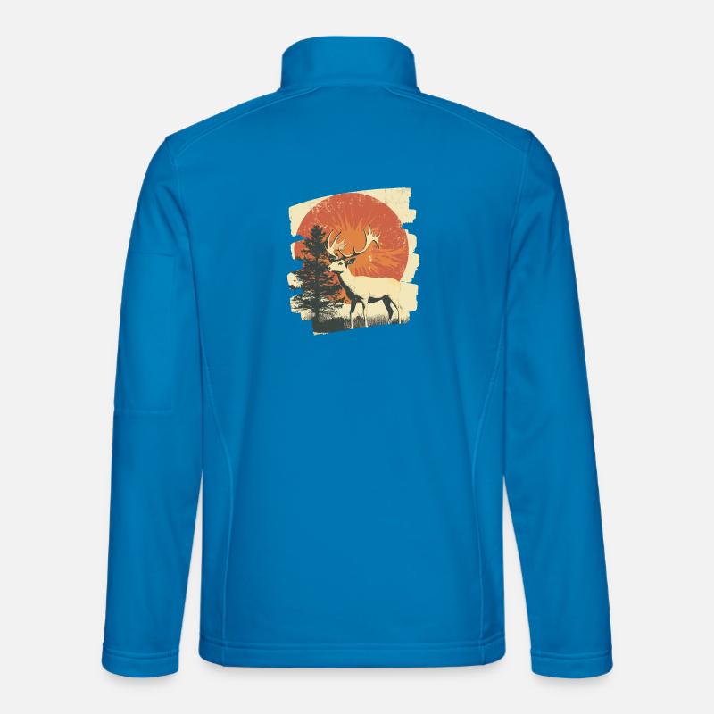 Hirsch mit Geweih Unisex Softshelljacke