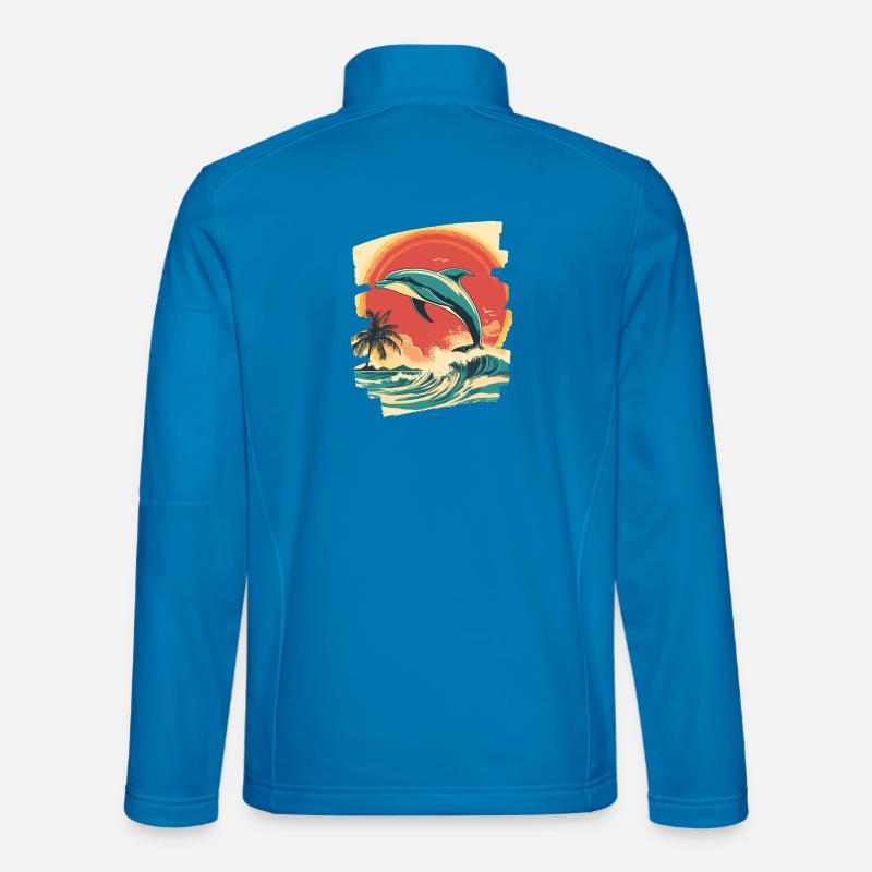 Delfin - Unisex Softshelljacke - Lichtblau