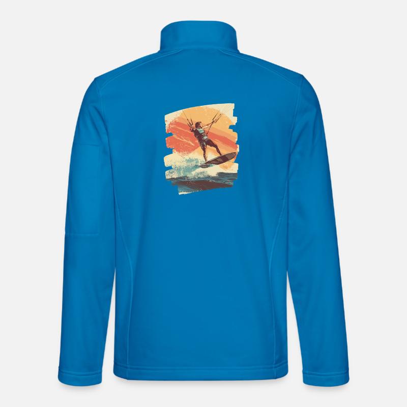 Kitesurfer - Unisex Softshelljacke - Lichtblau
