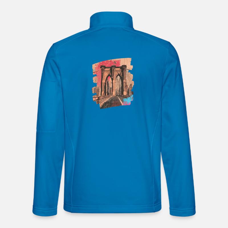 Brooklyn Bridge - Unisex Softshelljacke - Lichtblau