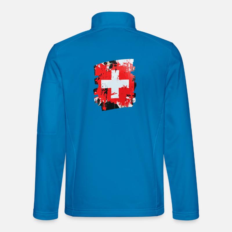 Schweizer Flagge Schweiz - Unisex Softshelljacke - Lichtblau