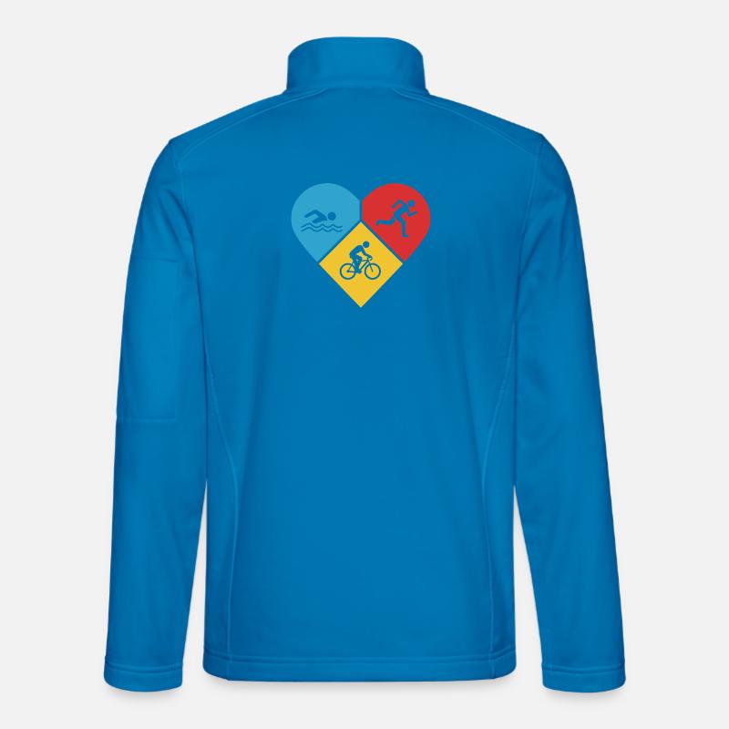 Ich liebe Triathlon - Unisex Softshelljacke - Lichtblau