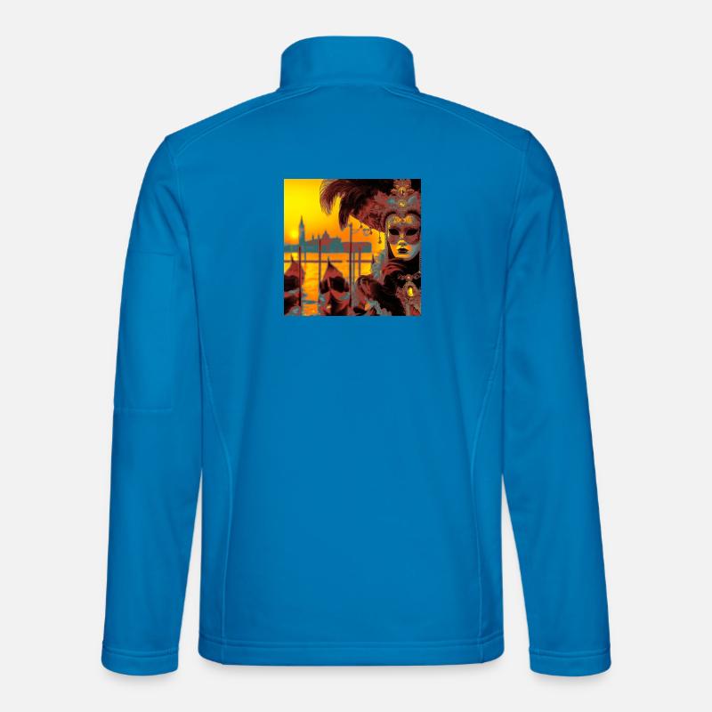 Venezianischer Karneval - Unisex Softshelljacke - Lichtblau