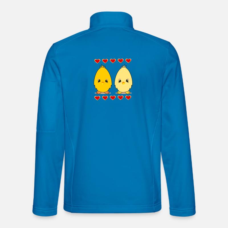 OSTERN HUHN PAAR - Unisex Softshelljacke - Lichtblau