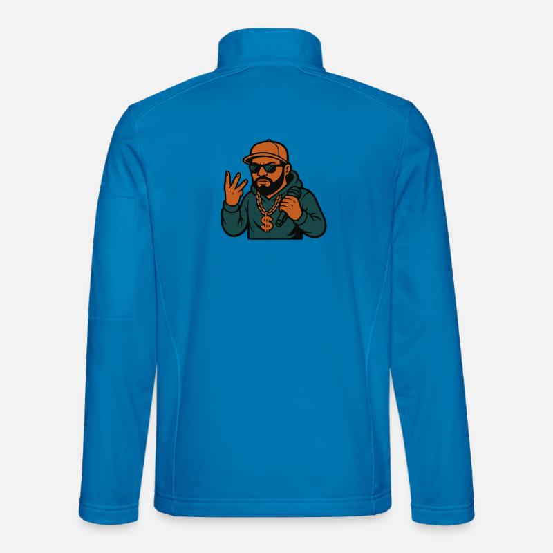 Rapper – Mic in der Hand, Style im Blut - Unisex Softshelljacke - Lichtblau