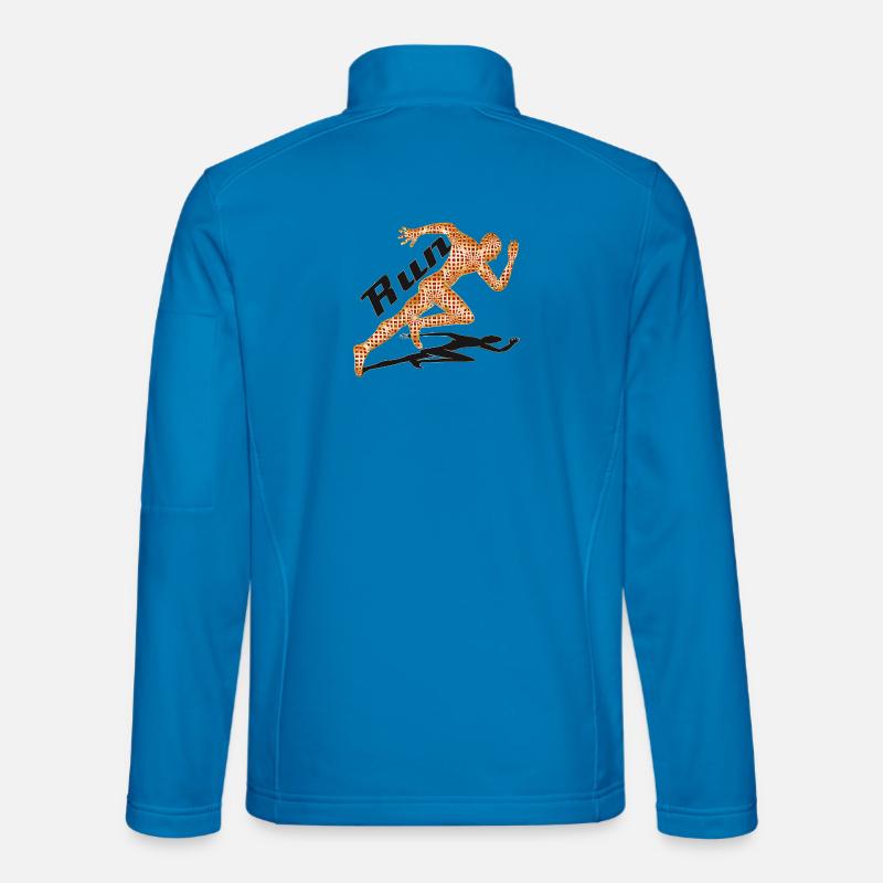 Dynamic sprint motif in an extravagant design Unisex Softshell Jacket