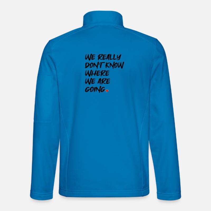 QUOTE MINDFULNESS PATH - Unisex Softshell Jacket - light blue