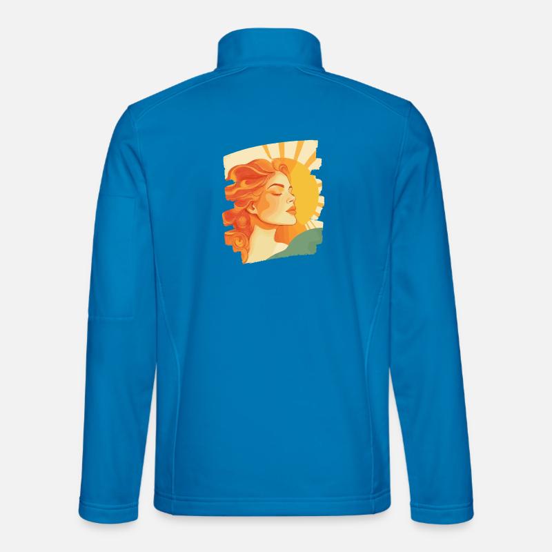 Sommer Sonne Retro - Unisex Softshelljacke - Lichtblau