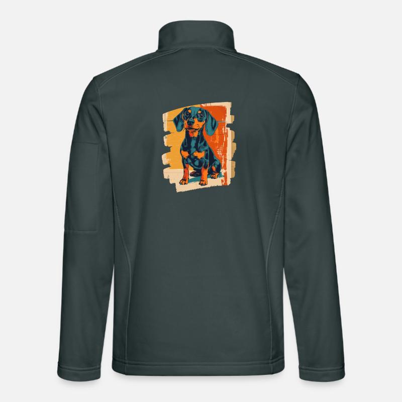 Teckel Dackel Veste en tissu softshell Unisexe