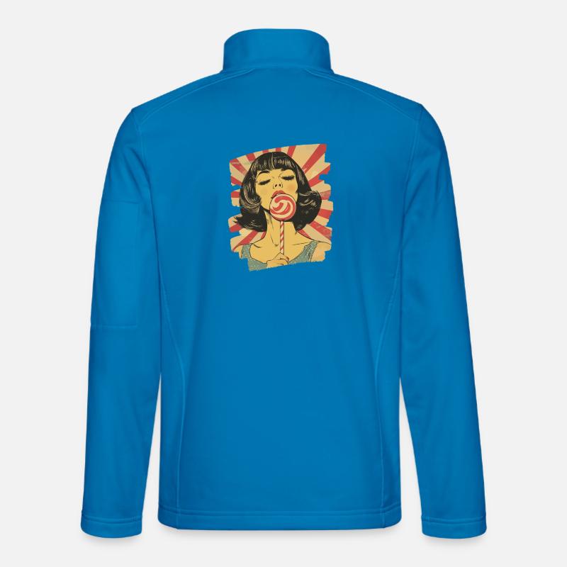 Lollipop Lolli Lutscher Süss Retro - Unisex Softshelljacke - Lichtblau