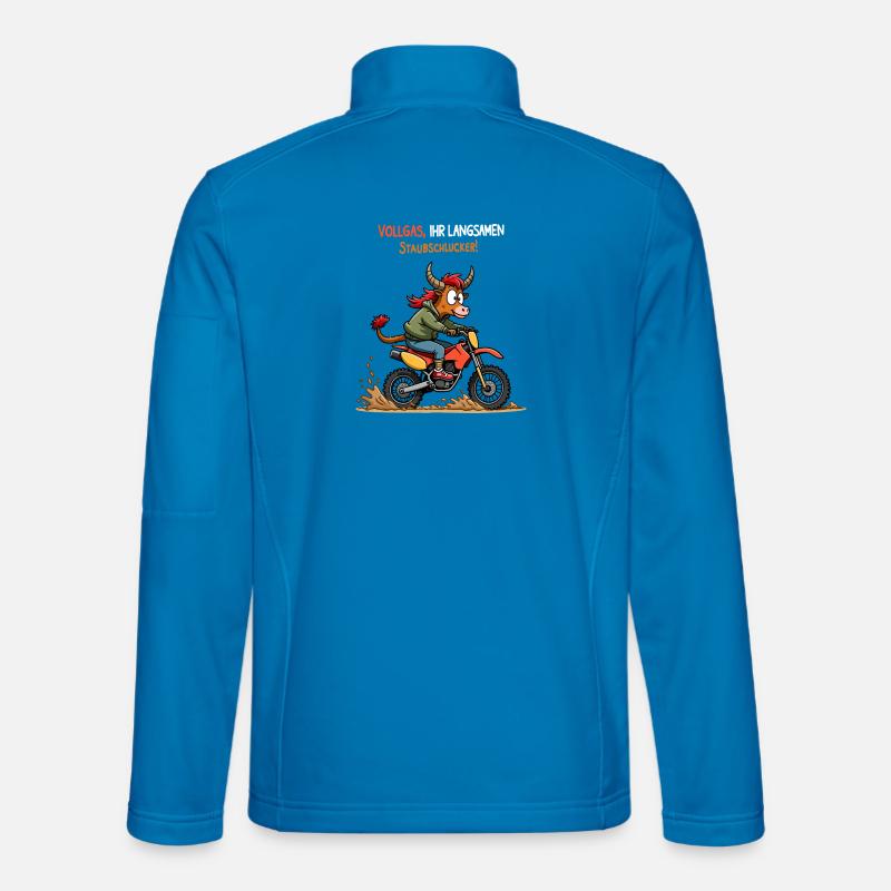 Motocross Stier - Unisex Softshelljacke - Lichtblau