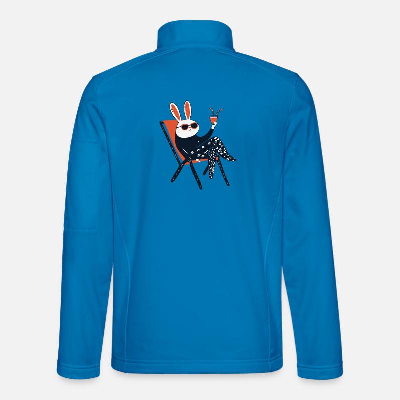 Beach Bunny – Chill Rabbit with Shades & Drink Unisex Softshell Jacket