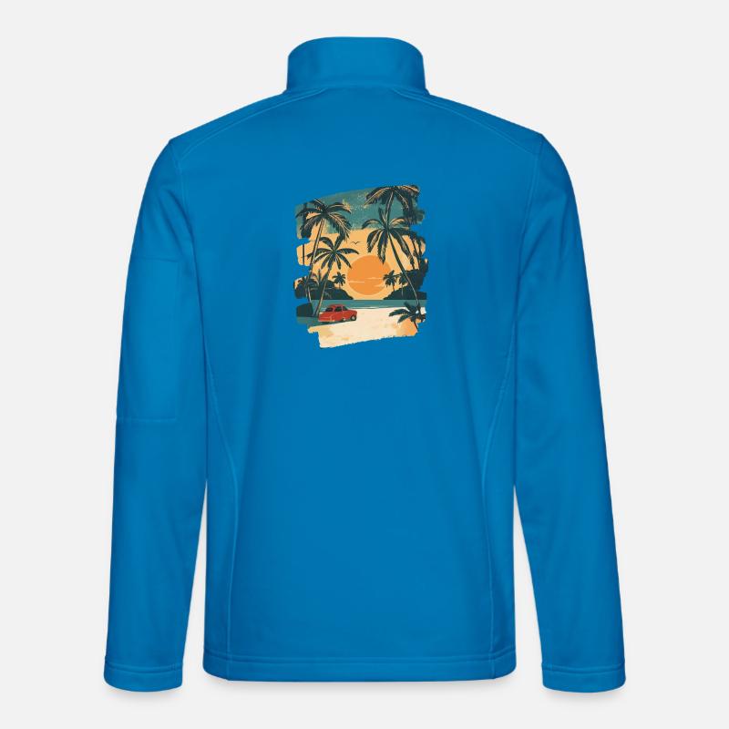 Beach Palm Trees Sun Summer - Unisex Softshell Jacket - light blue