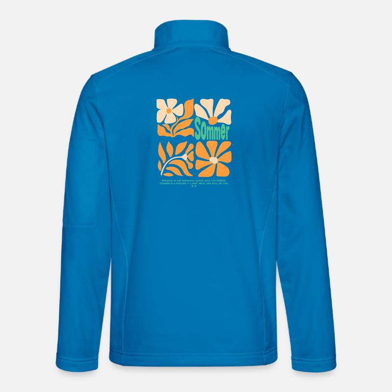 Florale Flower - Unisex Softshelljacke - Lichtblau